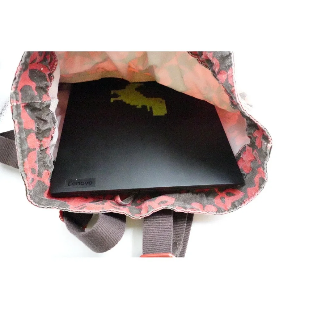 Rare Vintage Surf Roxy Hibiscus Floral Canvas Rucksack College Backpack Y2K Boho